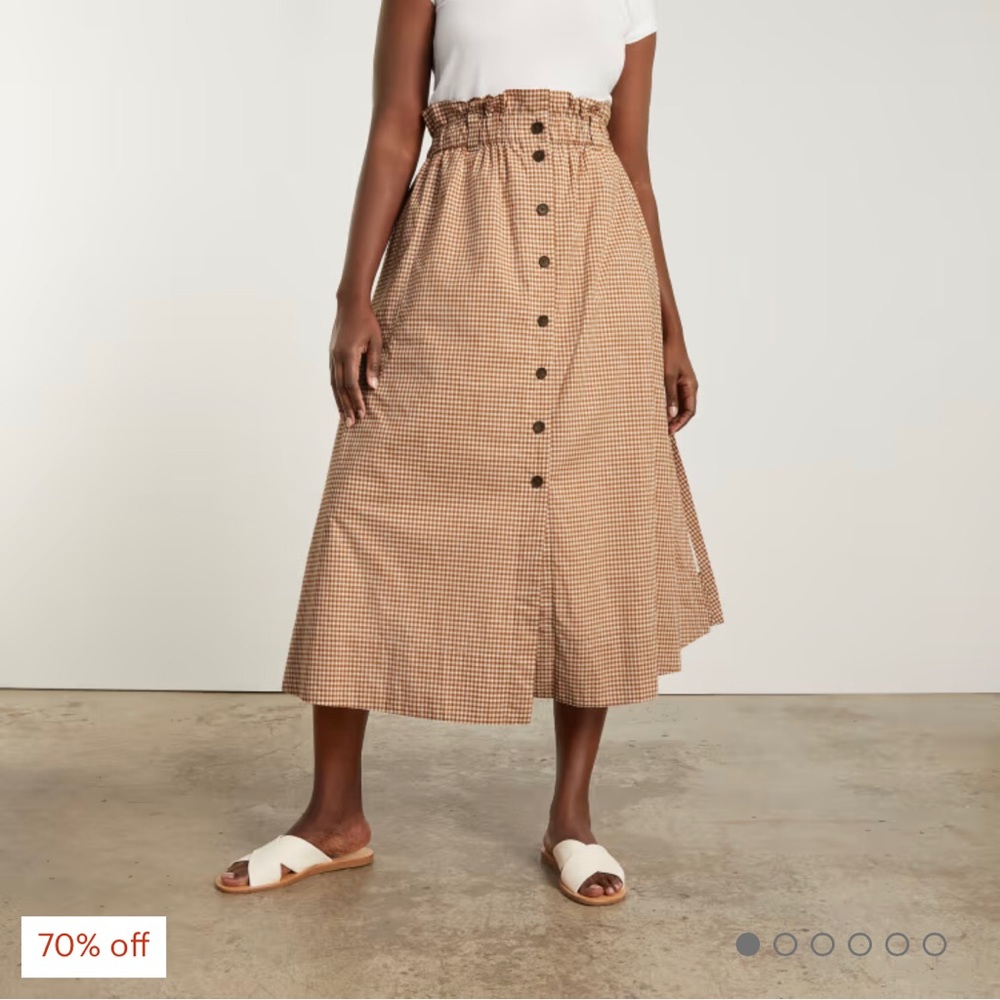 Everlane the easy button down skirt